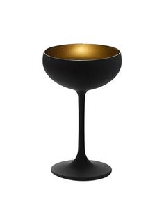 Stolzle Бокал для шампанского Elements (230 мл), 14.7х9.5 см, черный/бронзовый 2730008EL09