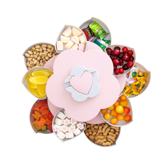 Коробка для сладостей (конфетница) FLOWERS OVERFLOW CANDY BOX двухъярусная (розовая) Style Home