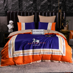 Комплект постельного белья Ситрейд 2-x спальный, сатин, простыня 245x265, синий