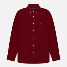 Мужская рубашка Tommy Hilfiger Flex Brushed Twill Regular Fit, цвет бордовый, размер L