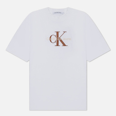 Женская футболка Calvin Klein Jeans Premium Monologo, цвет белый, размер L