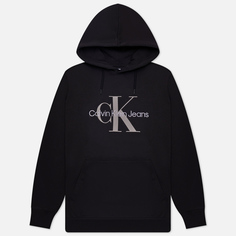 Мужская толстовка Calvin Klein Jeans Seasonal Monologo Regular Hoodie, цвет чёрный, размер S