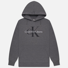 Мужская толстовка Calvin Klein Jeans Core Monologo Hoodie, цвет серый, размер S