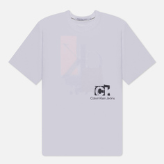 Мужская футболка Calvin Klein Jeans Connected Layer Landscape, цвет белый, размер M