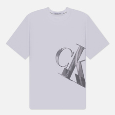 Мужская футболка Calvin Klein Jeans Hyper Real Slanted CK, цвет белый, размер L