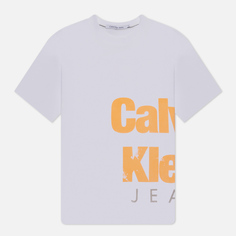 Мужская футболка Calvin Klein Jeans Bold Institutional Rib, цвет белый, размер L
