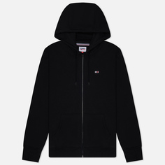 Мужская толстовка Tommy Jeans Regular Fleece Full Zip Hoodie, цвет чёрный, размер S