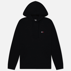 Мужская толстовка Tommy Jeans Small Badge Relaxed Hoodie, цвет чёрный, размер M