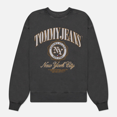 Мужская толстовка Tommy Jeans Boxy Luxe Varsity Crew Neck, цвет серый, размер M