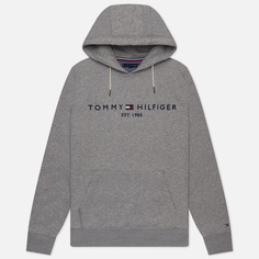 Мужская толстовка Tommy Hilfiger Core Tommy Logo Hoodie, цвет серый, размер XL