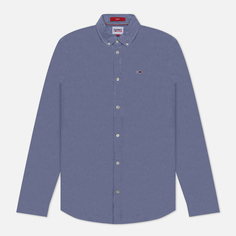Мужская рубашка Tommy Jeans Stretch Oxford Cotton Slim Fit, цвет синий, размер S