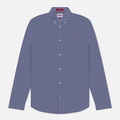 Мужская рубашка Tommy Jeans Stretch Oxford Cotton Slim Fit, цвет синий, размер S