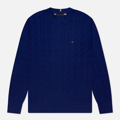 Мужской свитер Tommy Hilfiger Classic Cotton Cable Crew Neck, цвет синий, размер XXL