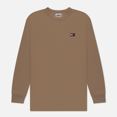 Мужской лонгслив Tommy Jeans Classics XS Badge, цвет бежевый, размер XL