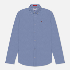 Мужская рубашка Tommy Jeans Stretch Oxford Cotton Slim Fit, цвет голубой, размер L