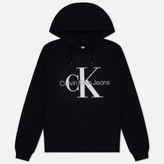 Женская толстовка Calvin Klein Jeans Monogram Hoodie, цвет чёрный, размер XS