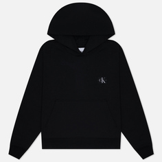 Женская толстовка Calvin Klein Jeans Cotton Terry Badge Hoodie, цвет чёрный, размер M