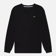 Мужской лонгслив Tommy Jeans Essential Waffle Classic, цвет чёрный, размер L