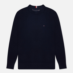 Мужской свитер Tommy Hilfiger Rectangular Structure Crew Neck, цвет синий, размер M
