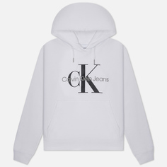 Женская толстовка Calvin Klein Jeans Monogram Hoodie, цвет белый, размер S