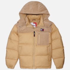 Мужской пуховик Tommy Jeans Cord Mix Alaska Puffer, цвет бежевый, размер XXL