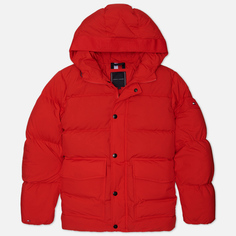 Мужской пуховик Tommy Hilfiger Classic Down Hooded, цвет красный, размер S