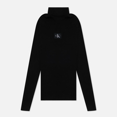 Женский свитер Calvin Klein Jeans Slim Ribbed Roll Neck, цвет чёрный, размер M