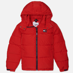 Женский пуховик Tommy Jeans Alaska Hooded Puffer, цвет красный, размер XS