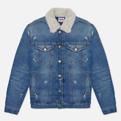 Мужская джинсовая куртка Tommy Jeans Teddy Trucker, цвет синий, размер XL