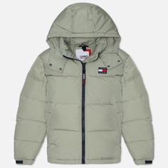 Женский пуховик Tommy Jeans Alaska Hooded Puffer, цвет зелёный, размер L