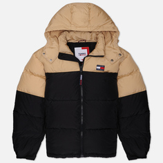 Мужской пуховик Tommy Jeans Alaska Colorblock Puffer, цвет чёрный, размер M