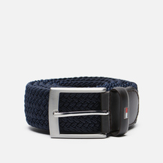 Ремень Tommy Jeans Adan Tonal Braided Elastic Webbing, цвет синий, размер 105