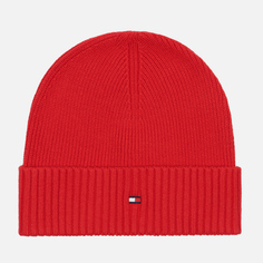 Шапка Tommy Jeans Essential Flag, цвет красный
