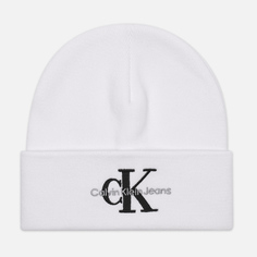 Шапка Calvin Klein Jeans Monologo Embroidery, цвет белый