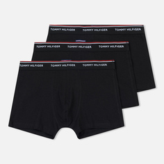 Комплект мужских трусов Tommy Hilfiger Underwear 3-Pack Premium Essential Trunks, цвет чёрный, размер S
