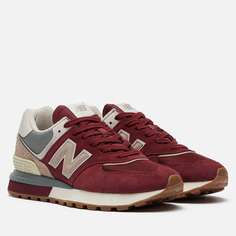 Кроссовки New Balance U574LGRR, цвет бордовый, размер 40.5 EU