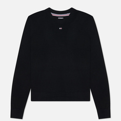 Женский свитер Tommy Jeans Essential Crew Neck, цвет чёрный, размер S