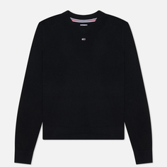 Женский свитер Tommy Jeans Essential Crew Neck, цвет чёрный, размер S