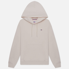 Женская толстовка Tommy Jeans Boxy Ottoman Hoodie, цвет белый, размер XS