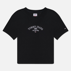 Женская футболка Tommy Jeans Classics Lux Ath, цвет чёрный, размер S