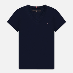 Женская футболка Tommy Hilfiger Heritage V-Neck, цвет синий, размер L