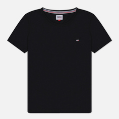 Женская футболка Tommy Jeans Soft Jersey, цвет чёрный, размер XS
