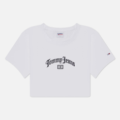 Женская футболка Tommy Jeans Ultra Cropped Grunge 1, цвет белый, размер S