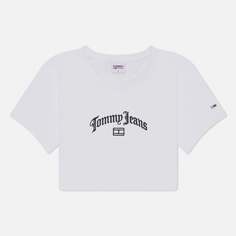Женская футболка Tommy Jeans Ultra Cropped Grunge 1, цвет белый, размер S