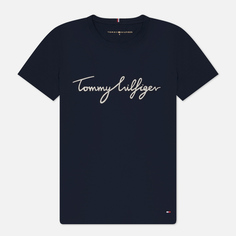 Женская футболка Tommy Hilfiger Heritage Crew Neck Graphic, цвет синий, размер XS
