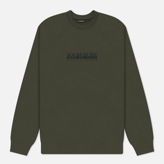 Мужская толстовка Napapijri B-Box Crew Neck, цвет зелёный, размер M