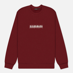 Мужская толстовка Napapijri B-Box Crew Neck, цвет бордовый, размер M