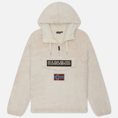 Мужская толстовка Napapijri Burgee Half Zip Hoodie, цвет бежевый, размер M