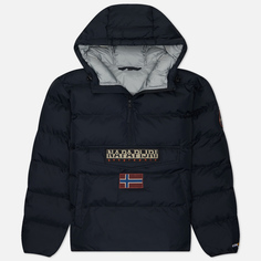 Мужская куртка анорак Napapijri Rainforest Pocket Winter Puffer, цвет чёрный, размер L