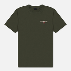 Мужская футболка Napapijri S-Ice, цвет зелёный, размер XL